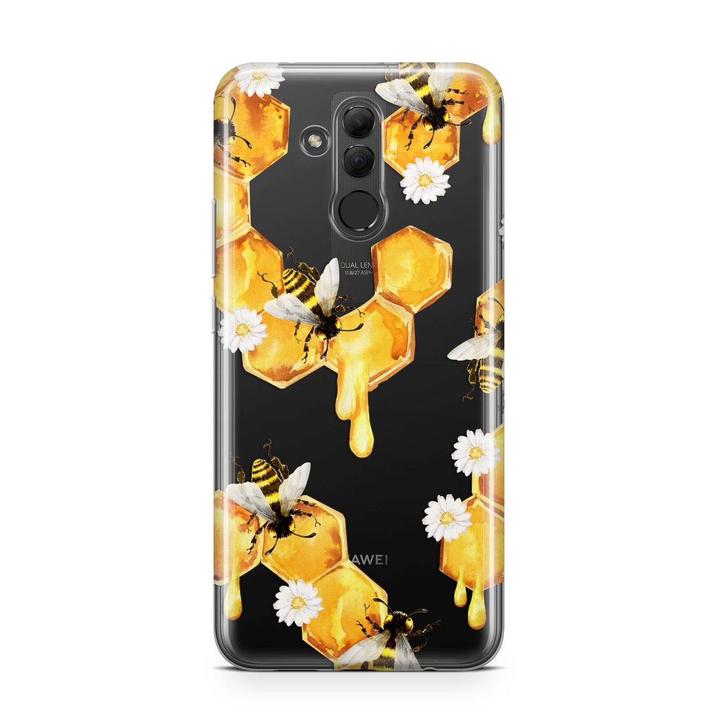 Honeycomb with Bees and Daisies Huawei Mate 20 Lite