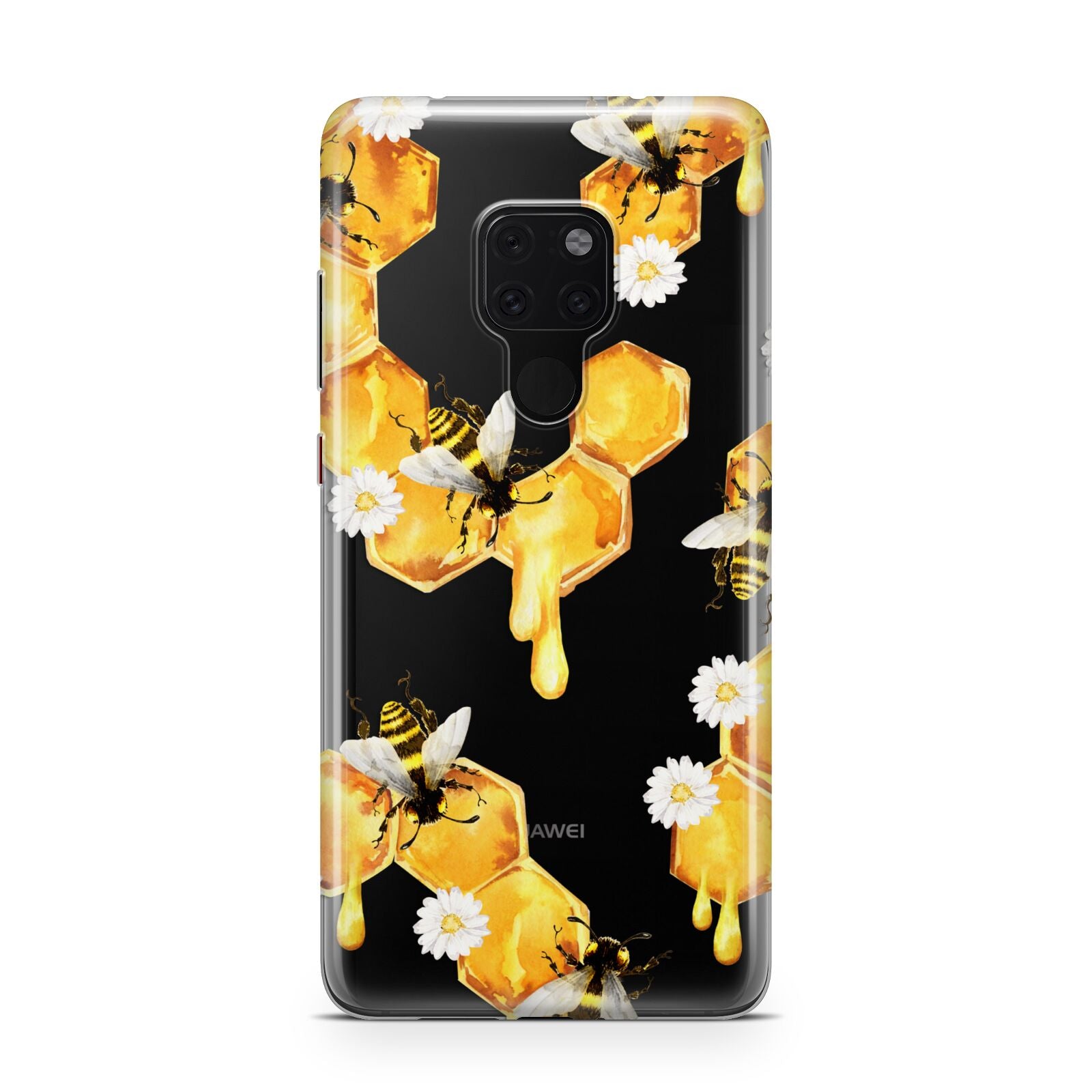 Honeycomb with Bees and Daisies Huawei Mate 20 Phone Case