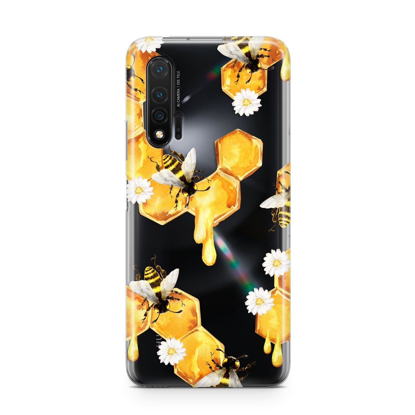 Honeycomb with Bees and Daisies Huawei Nova 6 Phone Case