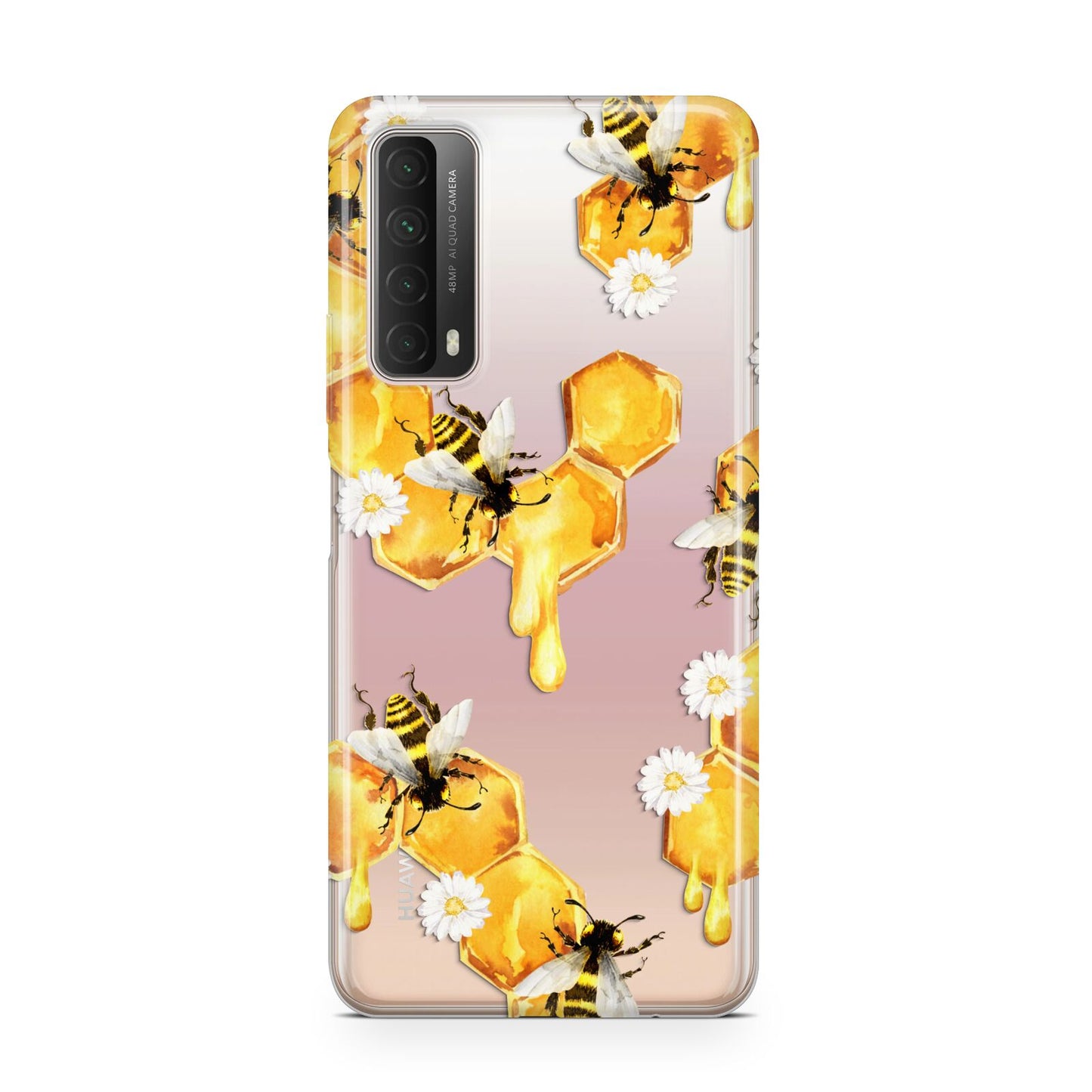 Honeycomb with Bees and Daisies Huawei P Smart 2021