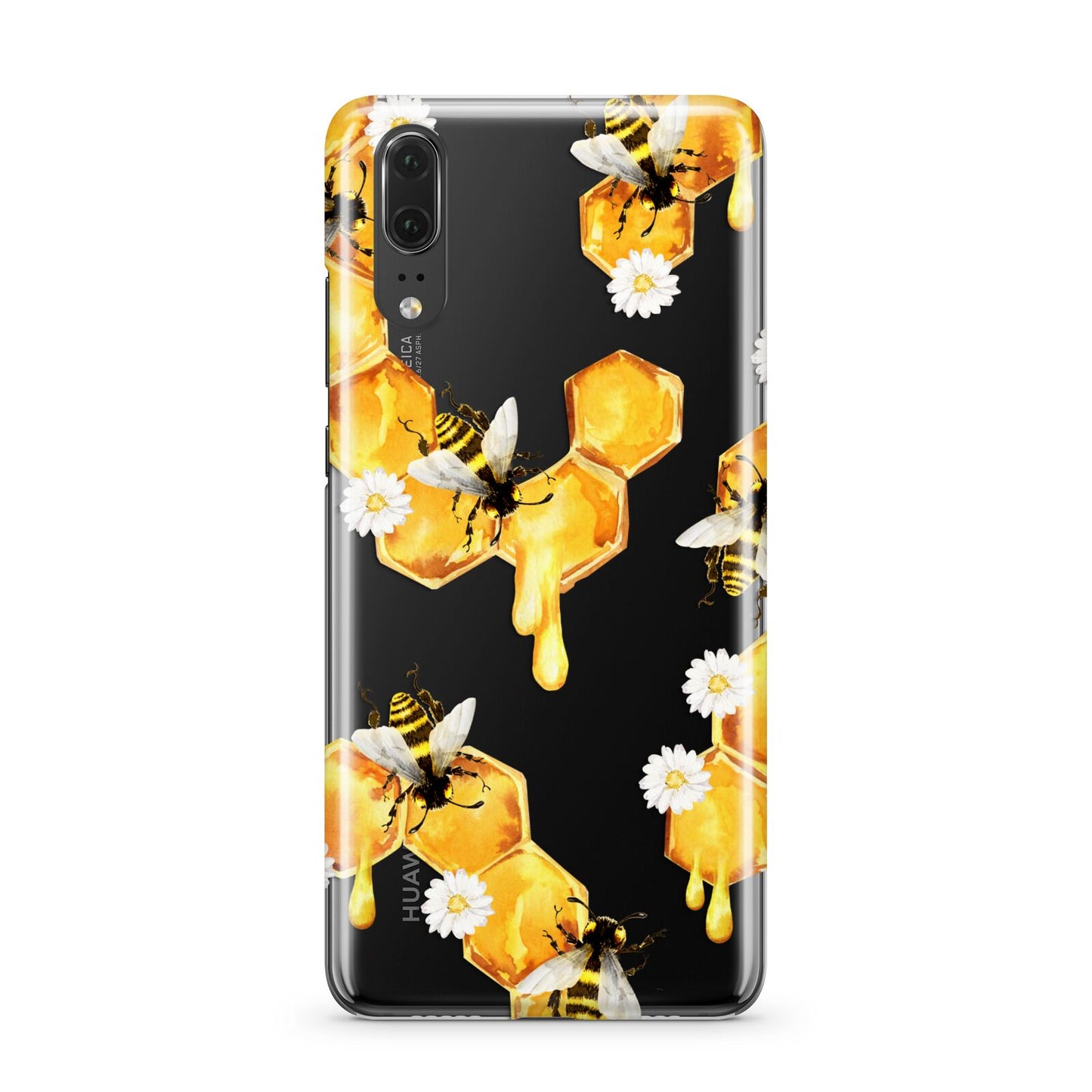 Honeycomb with Bees and Daisies Huawei P20 Phone Case