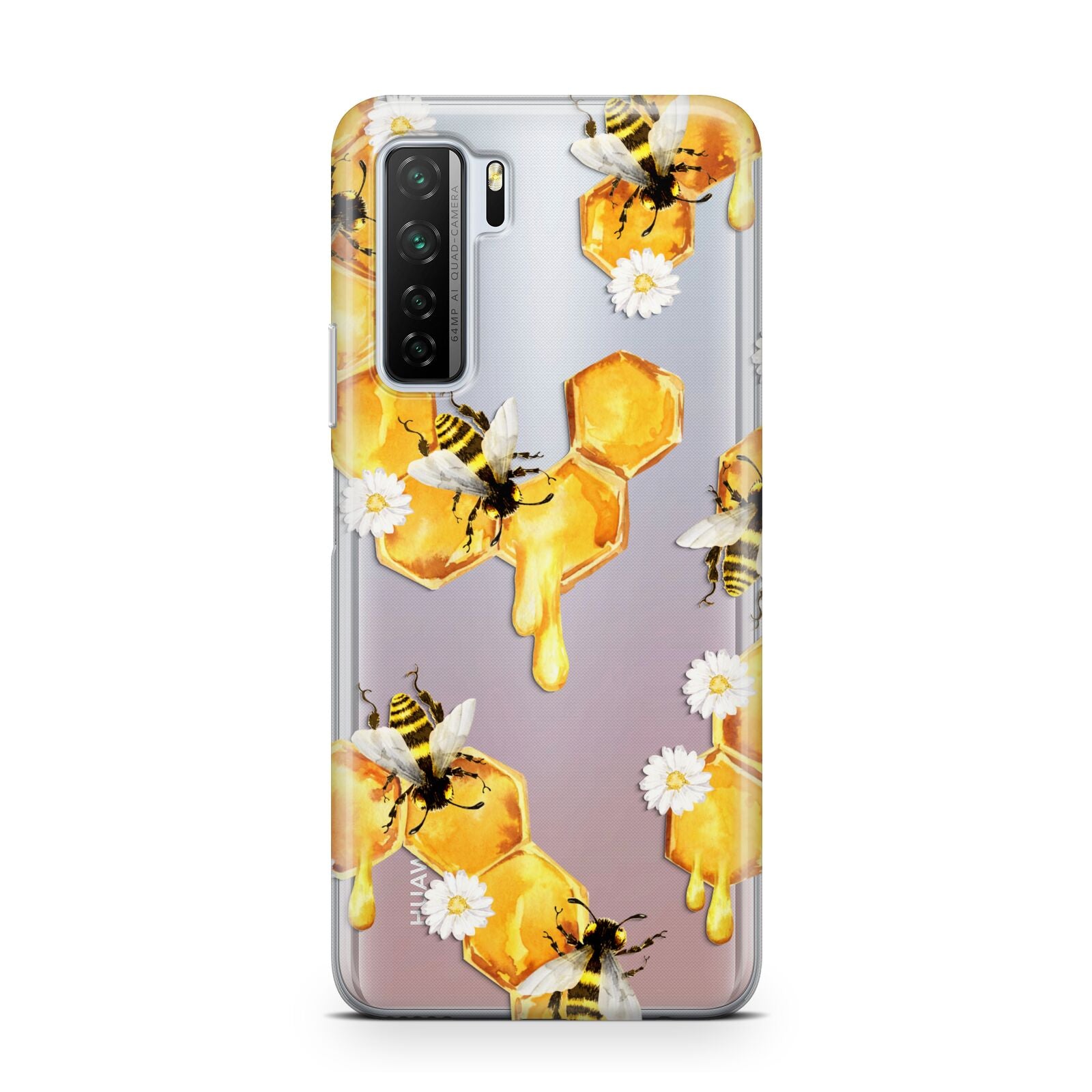 Honeycomb with Bees and Daisies Huawei P40 Lite 5G Phone Case