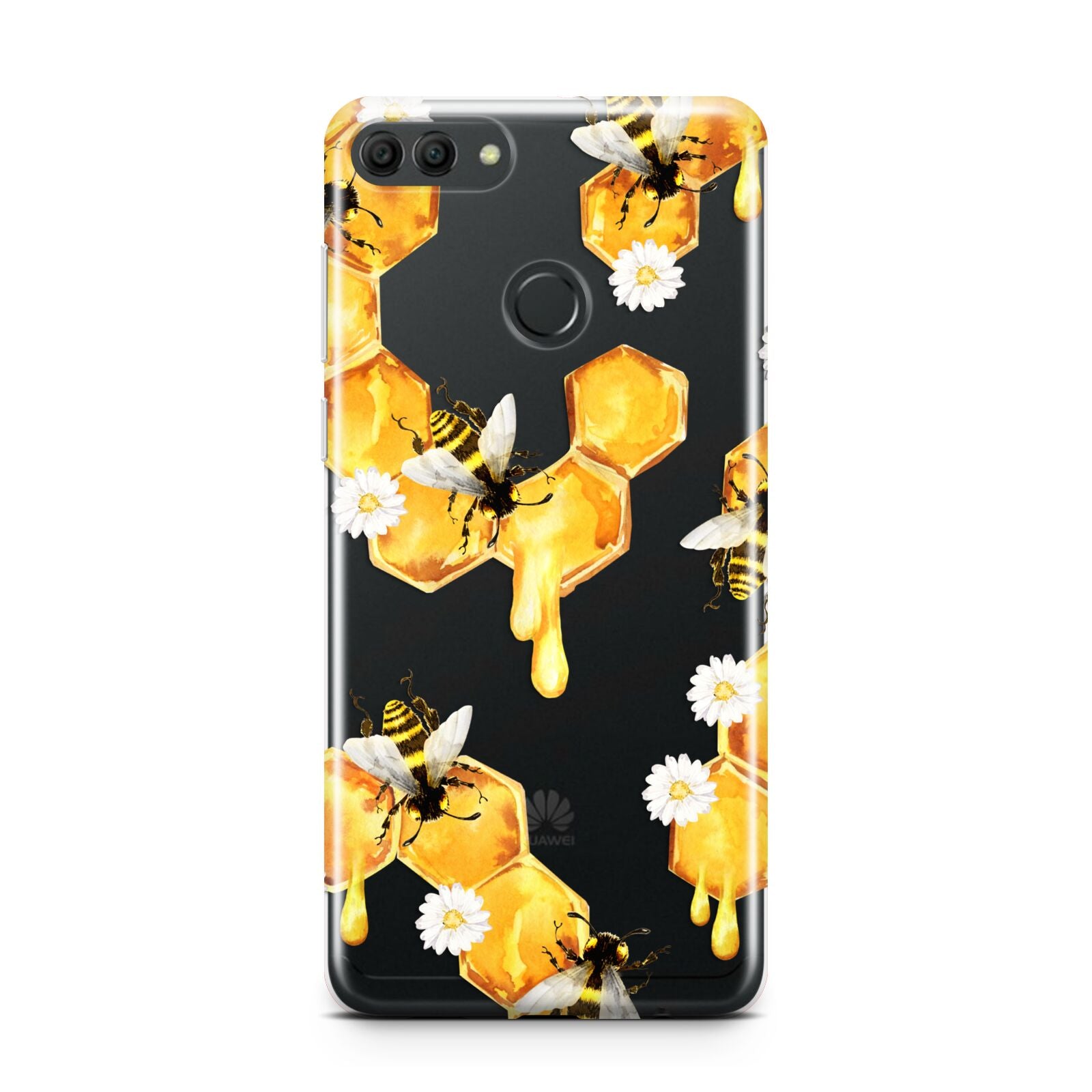 Honeycomb with Bees and Daisies Huawei Y9 2018