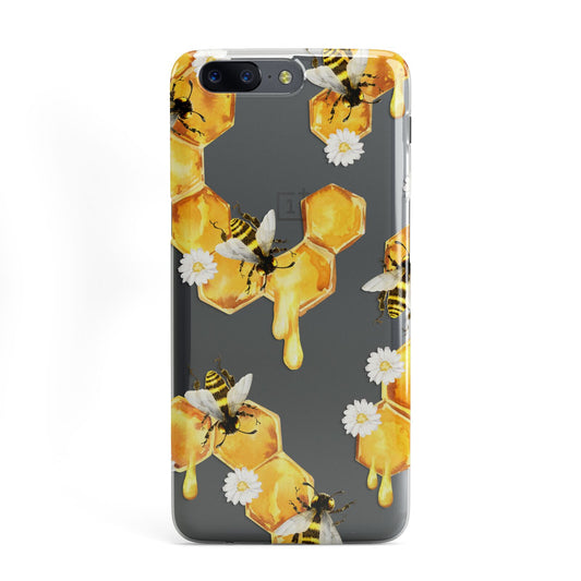 Honeycomb with Bees and Daisies OnePlus Case