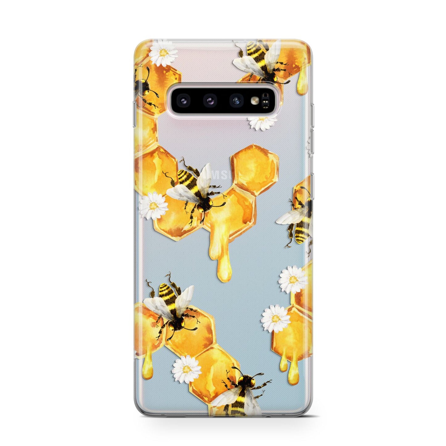 Honeycomb with Bees and Daisies Protective Samsung Galaxy Case