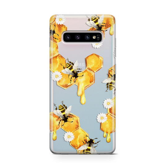 Honeycomb with Bees and Daisies Protective Samsung Galaxy Case