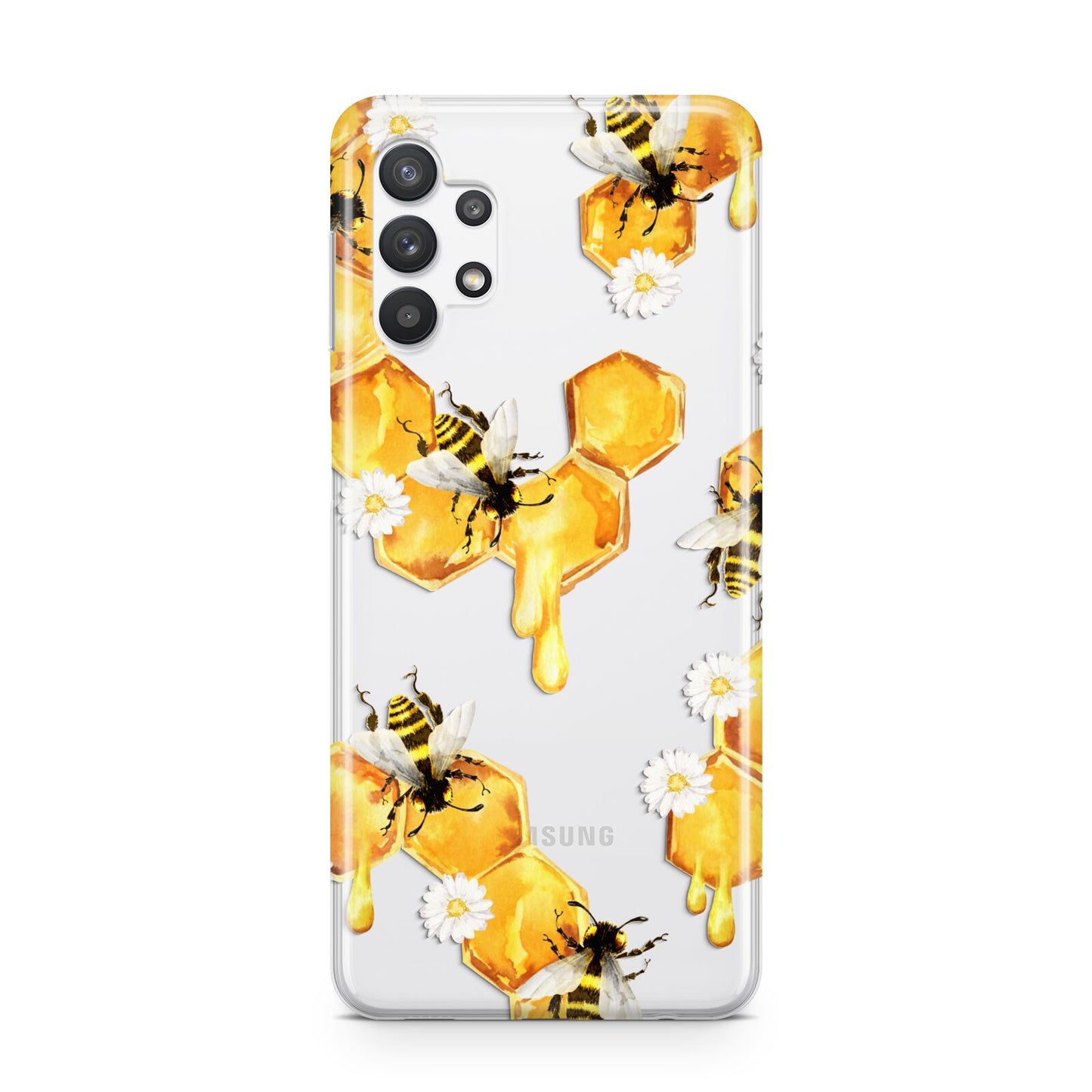 Honeycomb with Bees and Daisies Samsung A32 5G Case