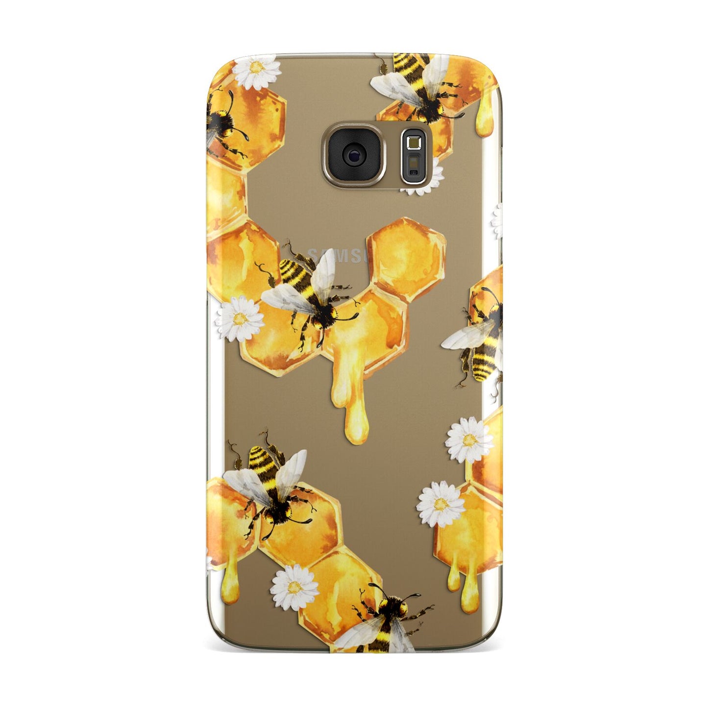 Honeycomb with Bees and Daisies Samsung Galaxy Case