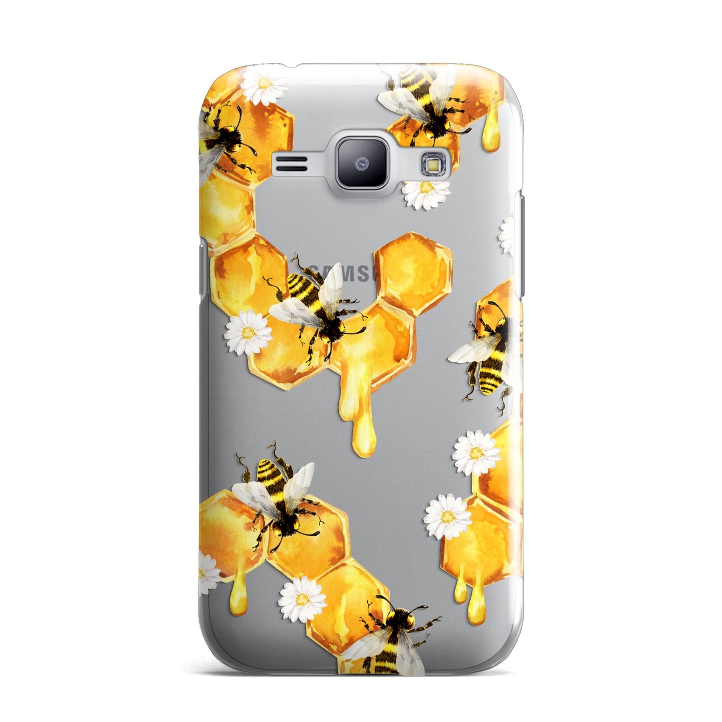 Honeycomb with Bees and Daisies Samsung Galaxy J1 2015 Case