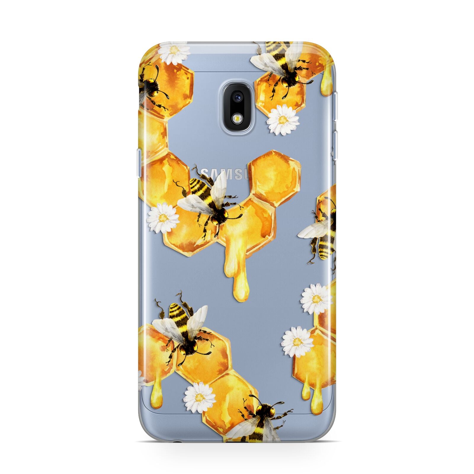 Honeycomb with Bees and Daisies Samsung Galaxy J3 2017 Case