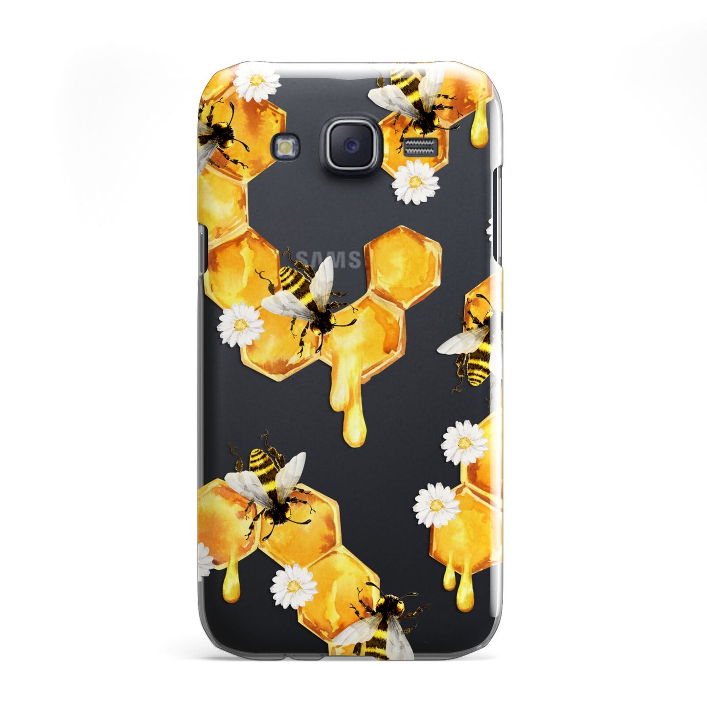 Honeycomb with Bees and Daisies Samsung Galaxy J5 Case