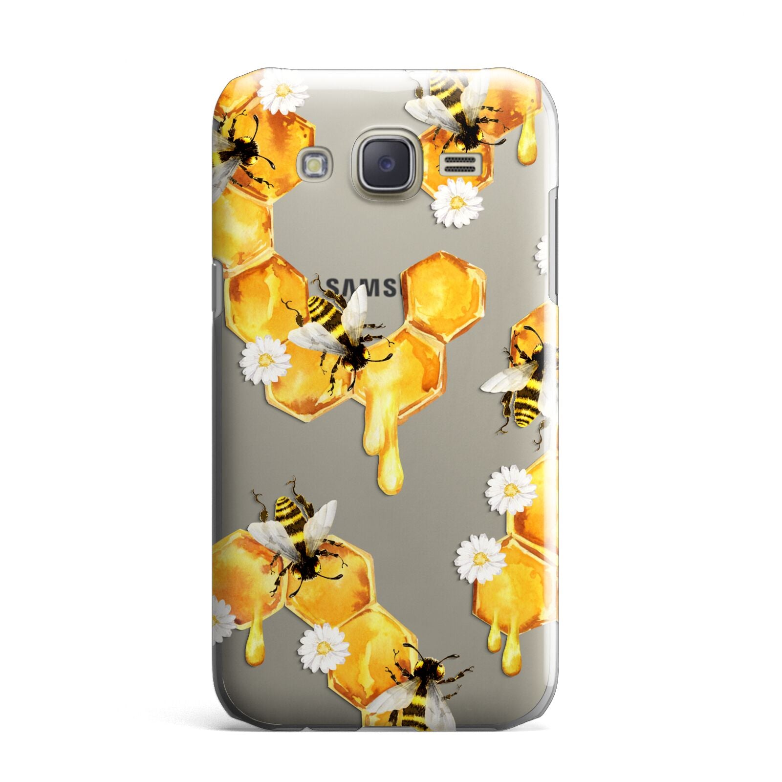 Honeycomb with Bees and Daisies Samsung Galaxy J7 Case