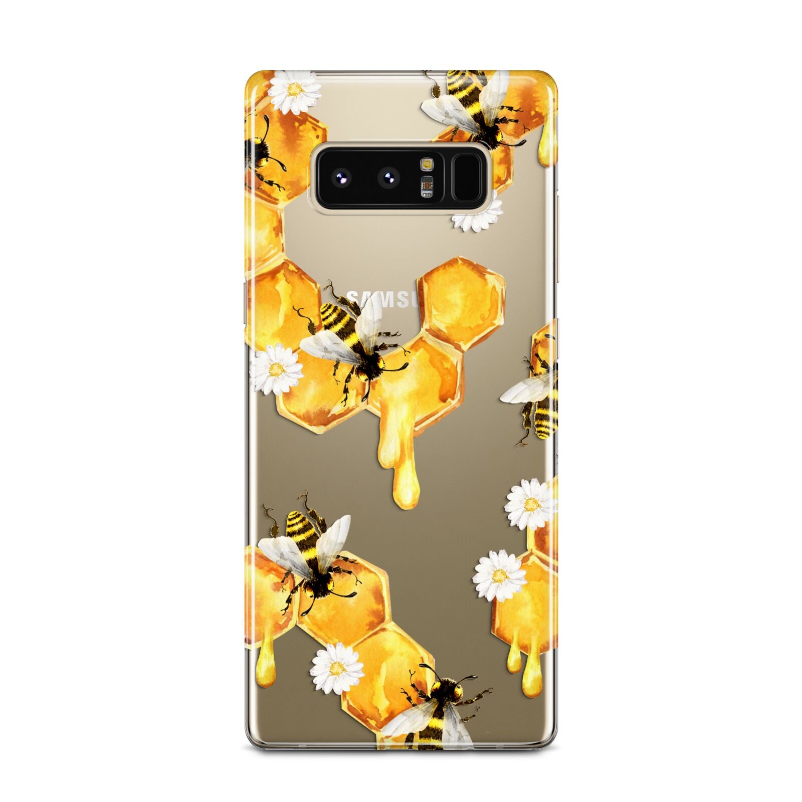 Honeycomb with Bees and Daisies Samsung Galaxy Note 8 Case