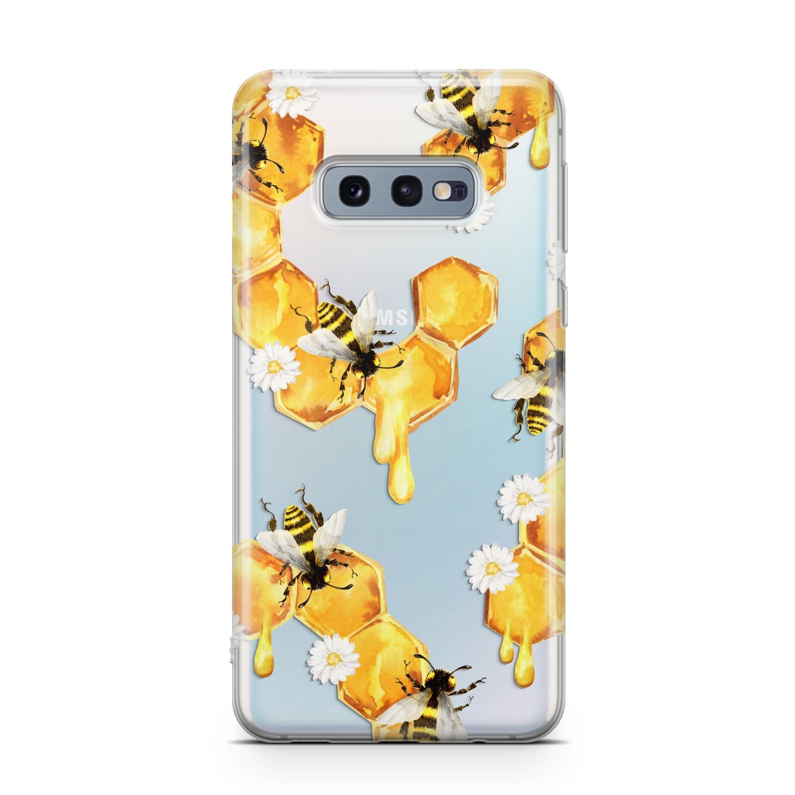 Honeycomb with Bees and Daisies Samsung Galaxy S10E Case