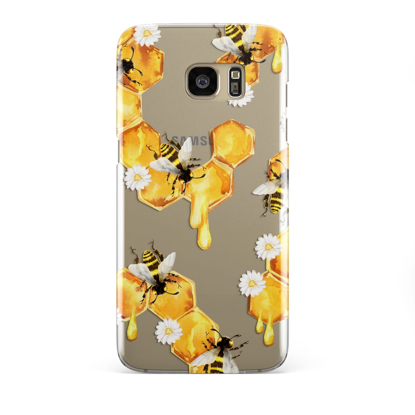 Honeycomb with Bees and Daisies Samsung Galaxy S7 Edge Case