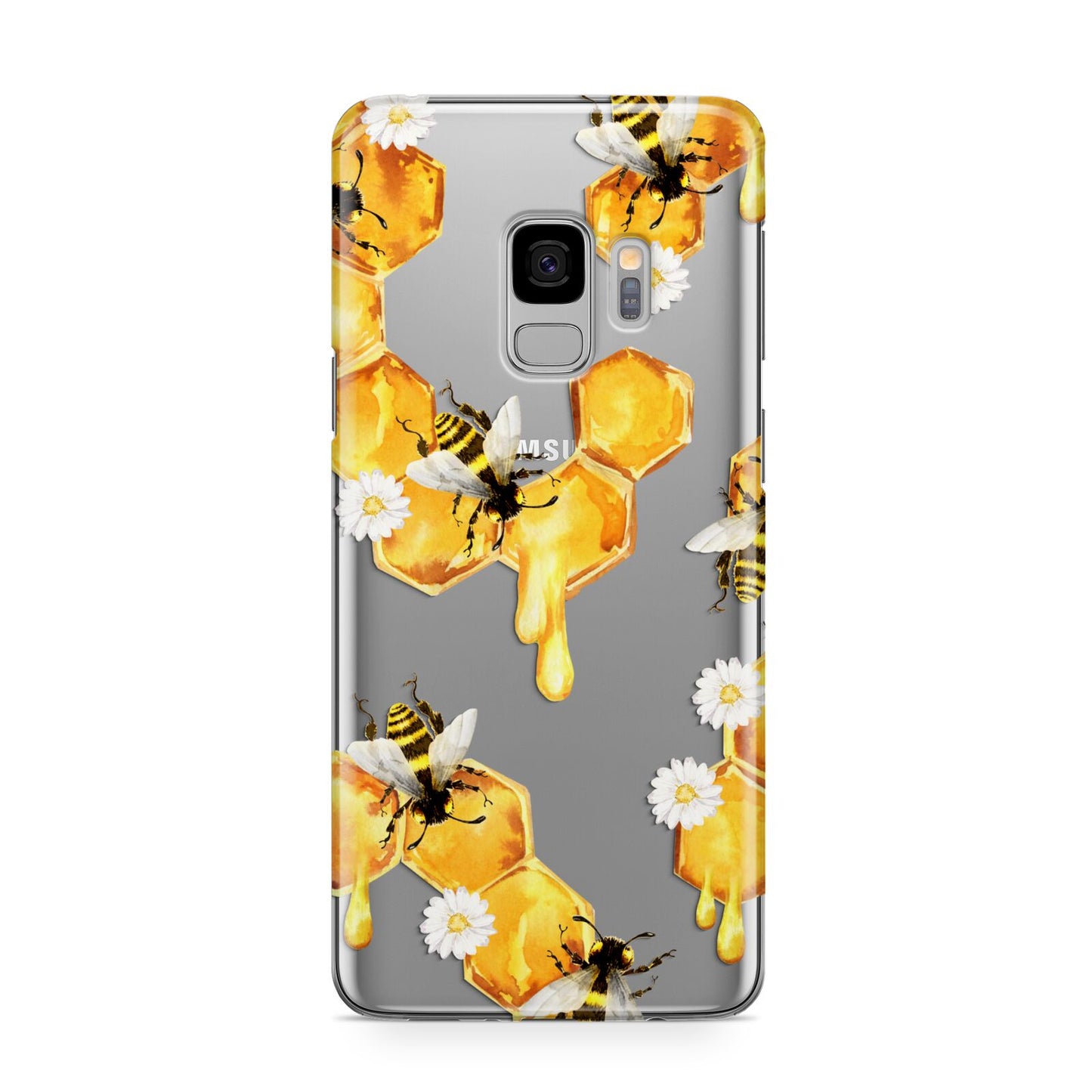 Honeycomb with Bees and Daisies Samsung Galaxy S9 Case