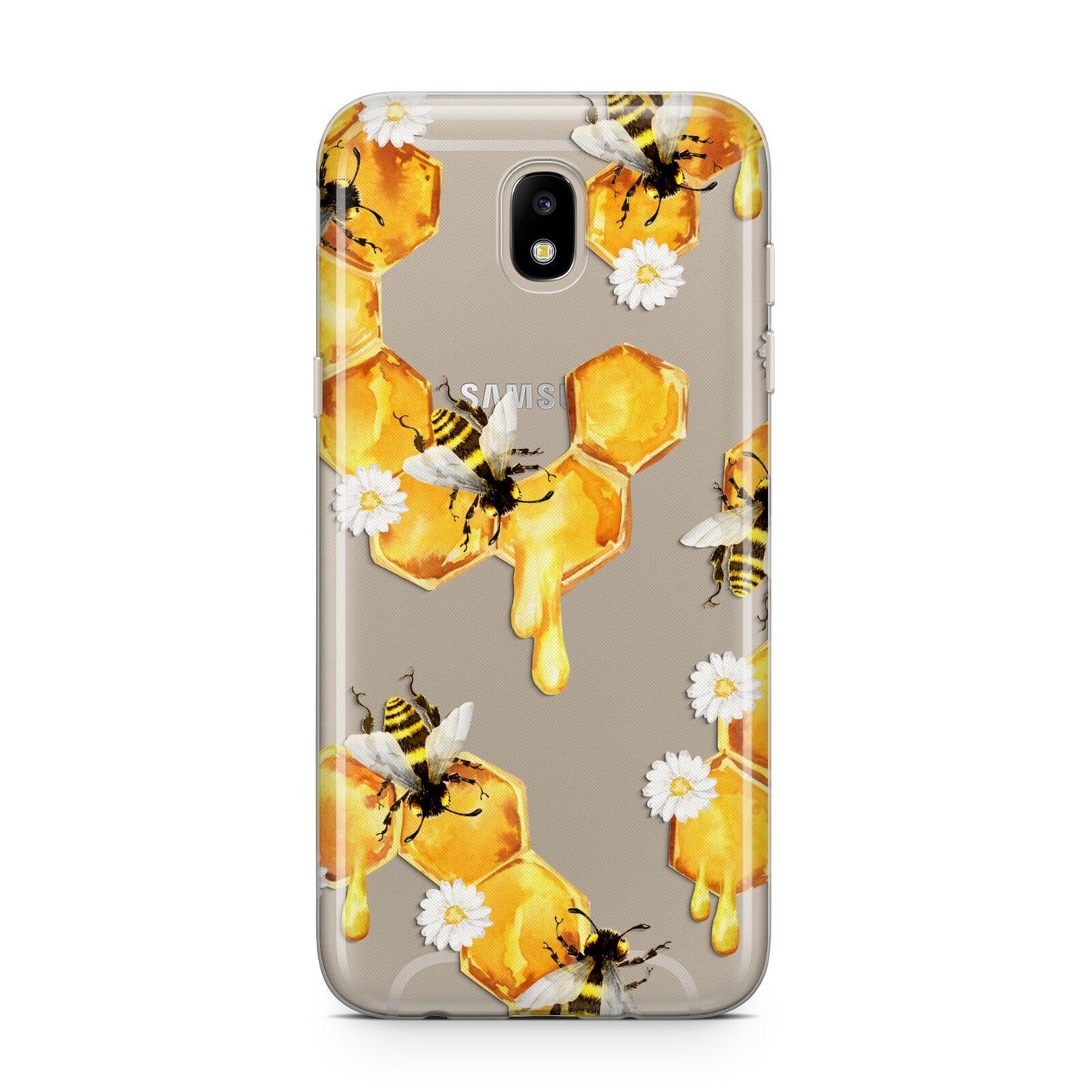 Honeycomb with Bees and Daisies Samsung J5 2017 Case