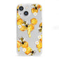 Honeycomb with Bees and Daisies iPhone 13 Mini Clear Bumper Case