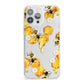 Honeycomb with Bees and Daisies iPhone 13 Pro Max Clear Bumper Case