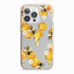 Honeycomb with Bees and Daisies iPhone 13 Pro TPU Impact Case with Pink Edges