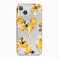 Honeycomb with Bees and Daisies iPhone 13 TPU Impact Case with Pink Edges