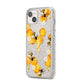 Honeycomb with Bees and Daisies iPhone 14 Plus Glitter Tough Case Starlight Angled Image