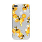 Honeycomb with Bees and Daisies iPhone 7 Plus Bumper Case on Silver iPhone