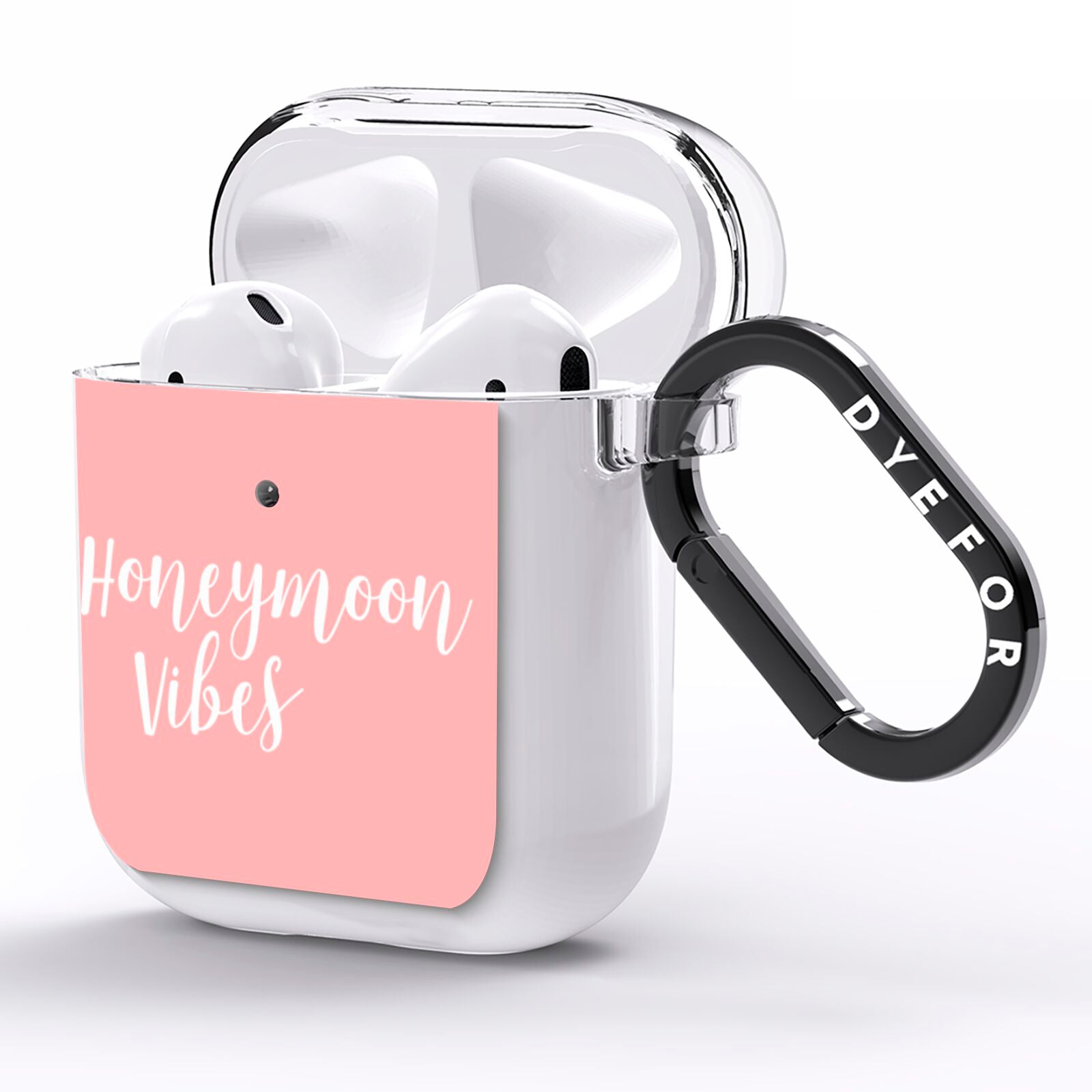 Honeymoon Vibes AirPods Clear Case Side Image