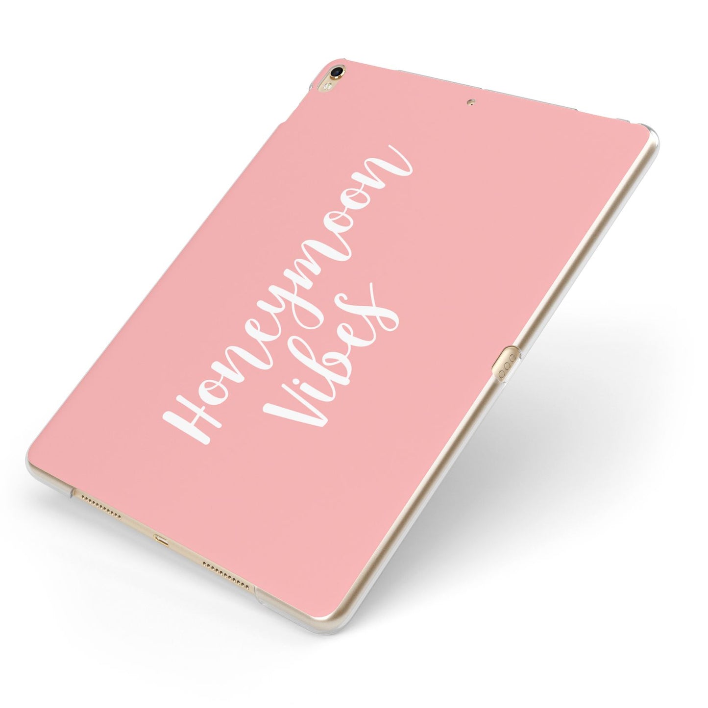 Honeymoon Vibes Apple iPad Case on Gold iPad Side View