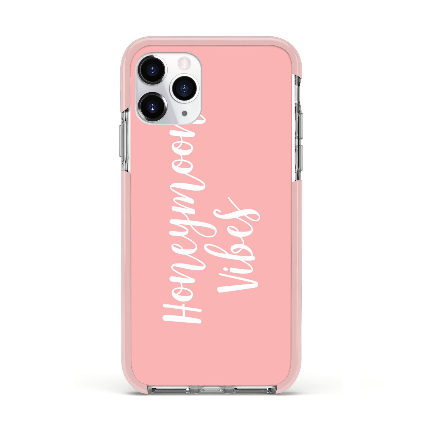 Honeymoon Vibes Apple iPhone 11 Pro in Silver with Pink Impact Case