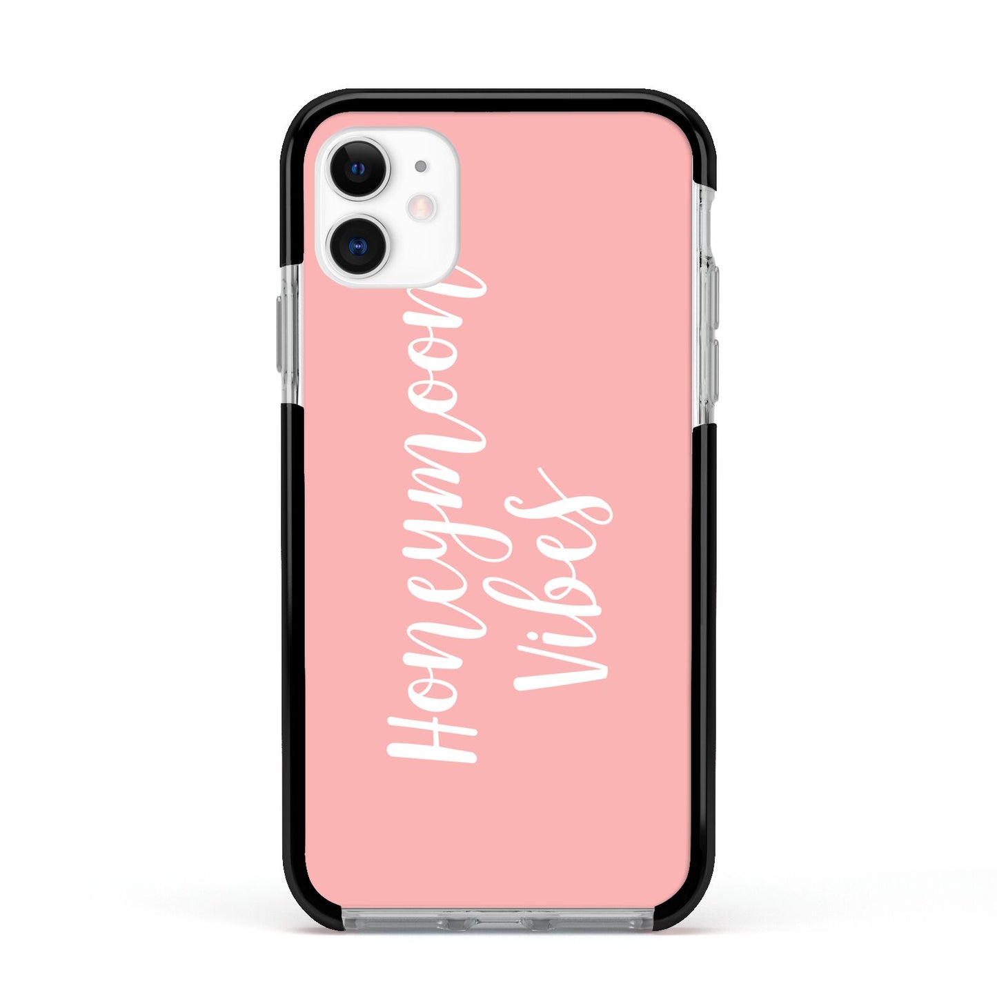 Honeymoon Vibes Apple iPhone 11 in White with Black Impact Case