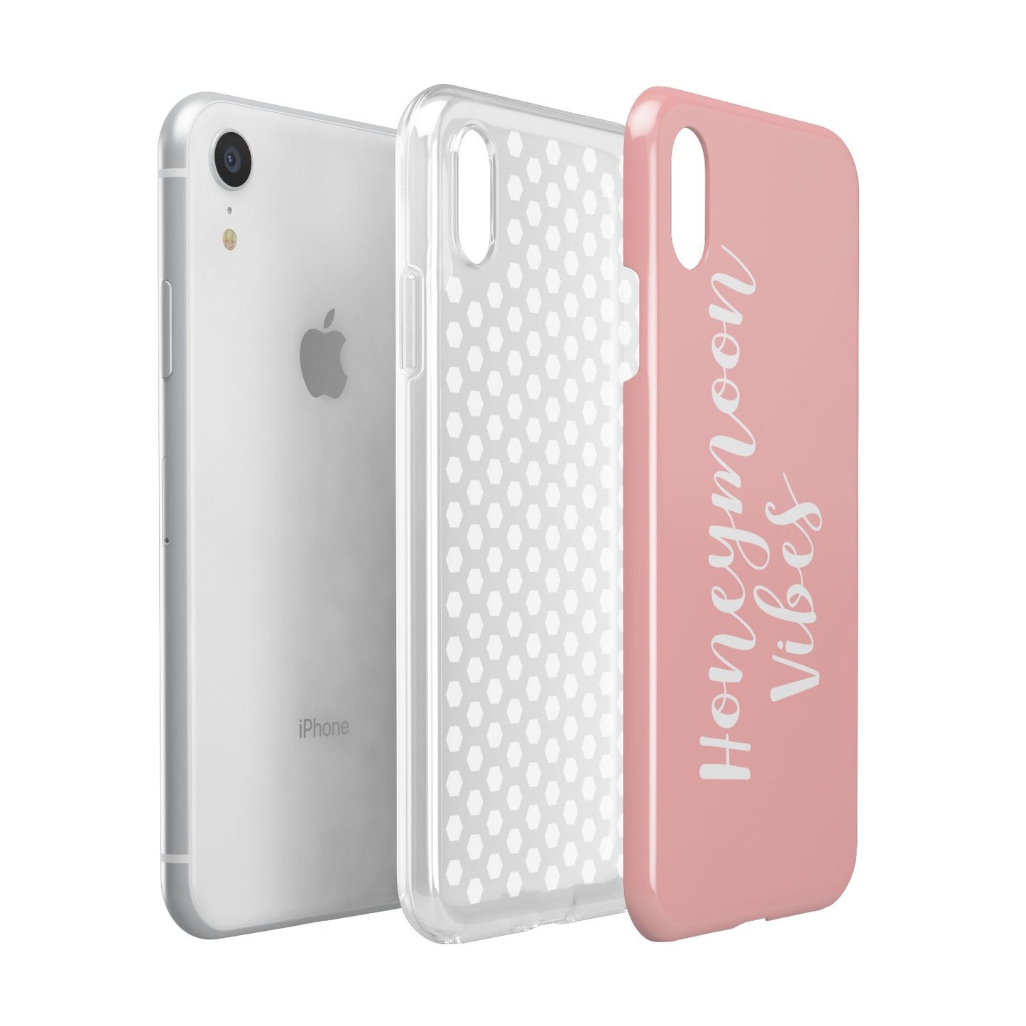 Honeymoon Vibes Apple iPhone XR White 3D Tough Case Expanded view