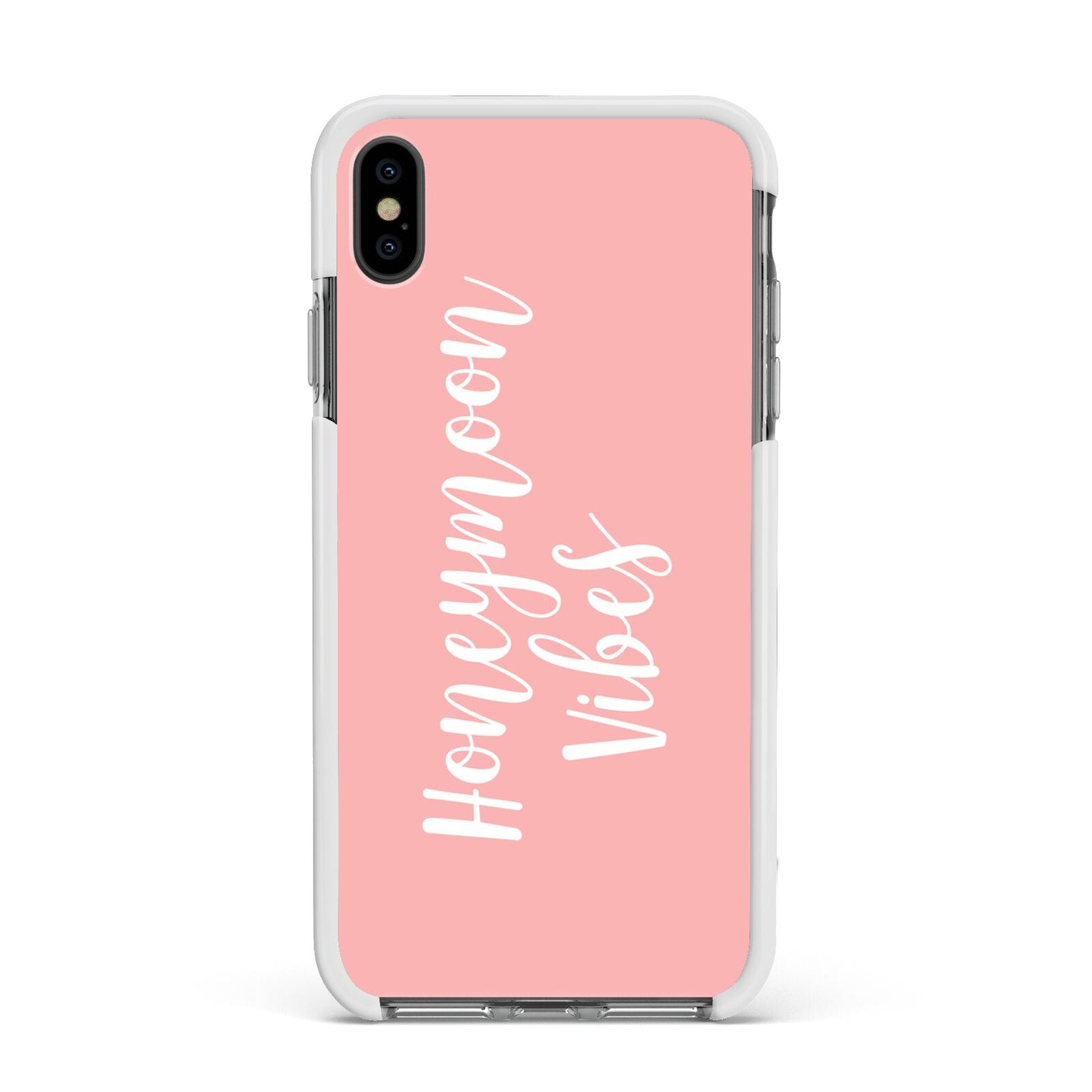 Honeymoon Vibes Apple iPhone Xs Max Impact Case White Edge on Black Phone