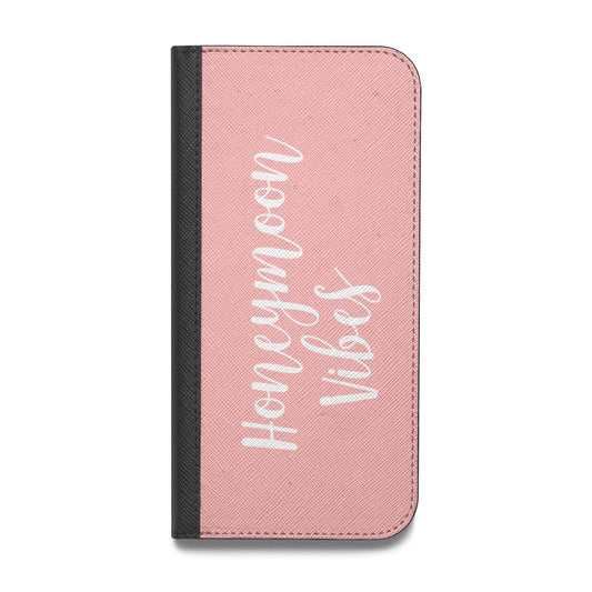 Honeymoon Vibes Vegan Leather Flip iPhone Case