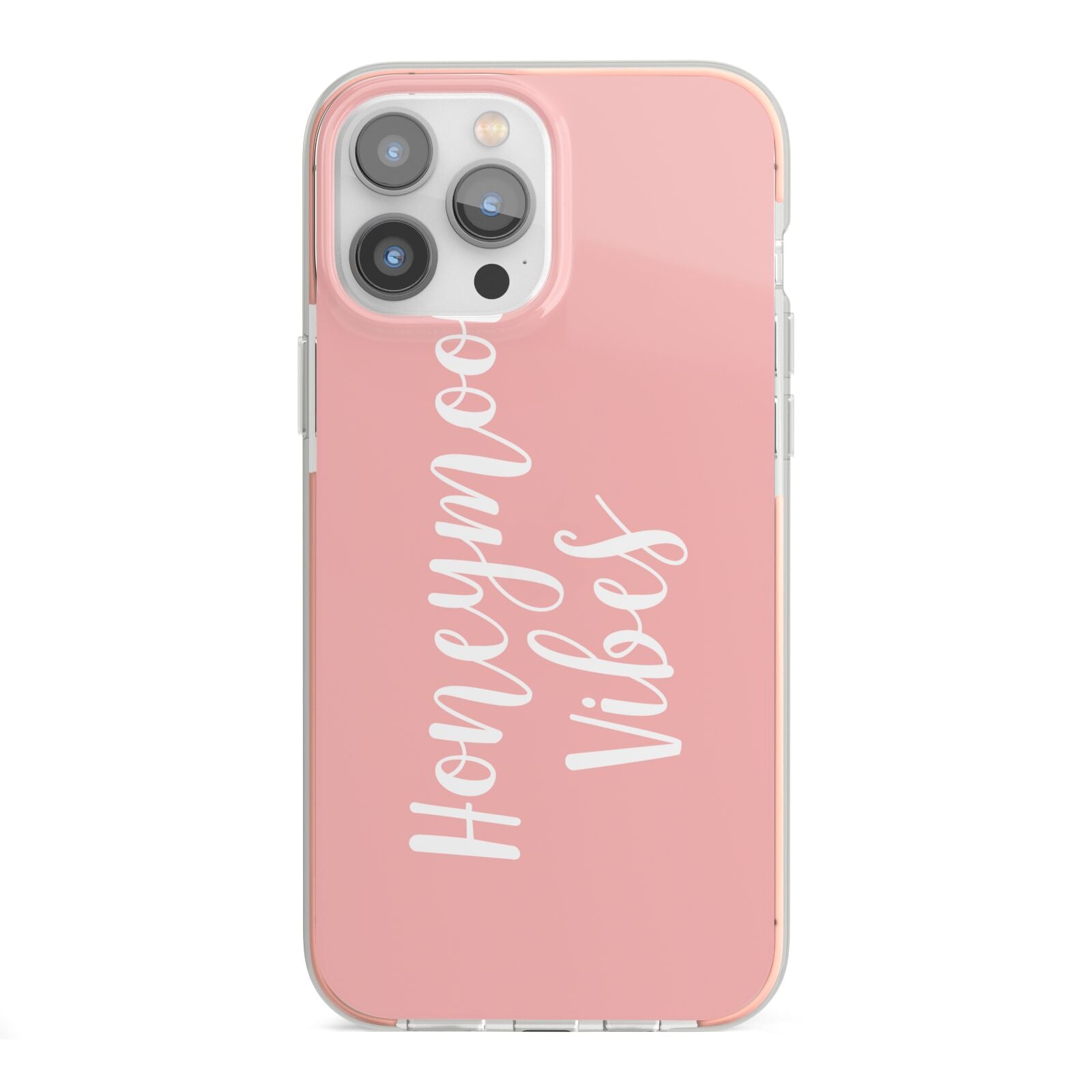 Honeymoon Vibes iPhone 13 Pro Max TPU Impact Case with Pink Edges