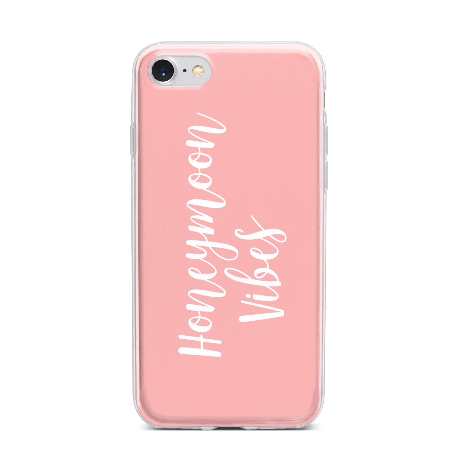 Honeymoon Vibes iPhone 7 Bumper Case on Silver iPhone