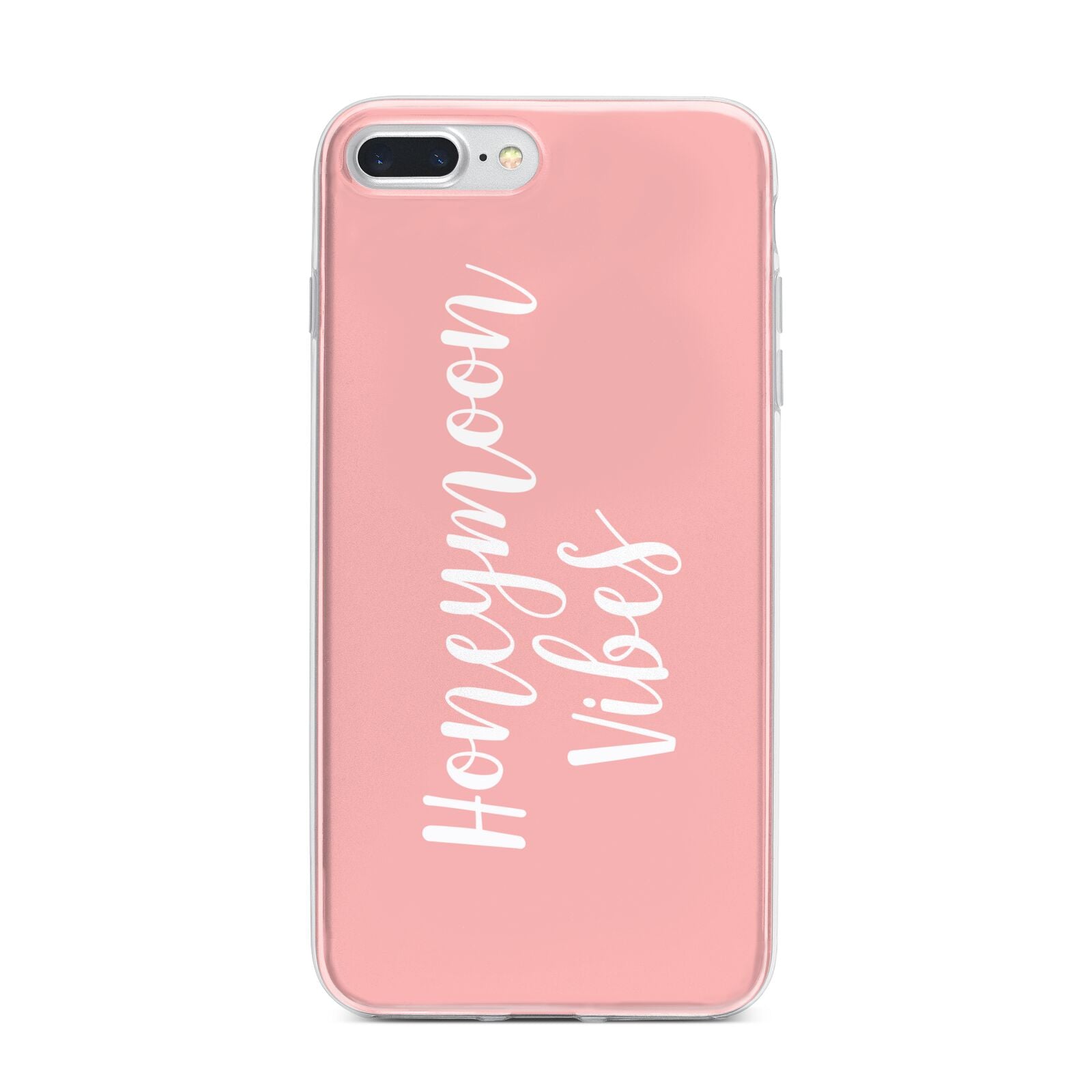 Honeymoon Vibes iPhone 7 Plus Bumper Case on Silver iPhone