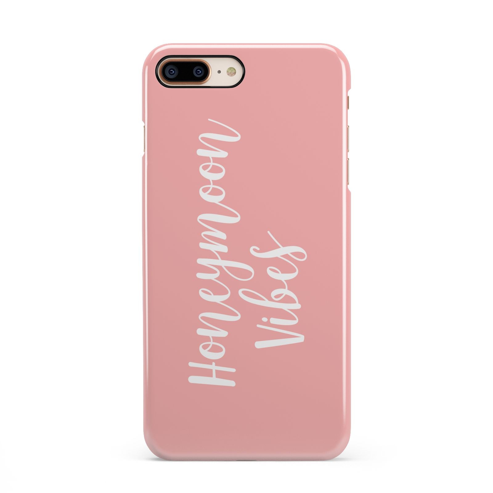 Honeymoon Vibes iPhone 8 Plus 3D Snap Case on Gold Phone