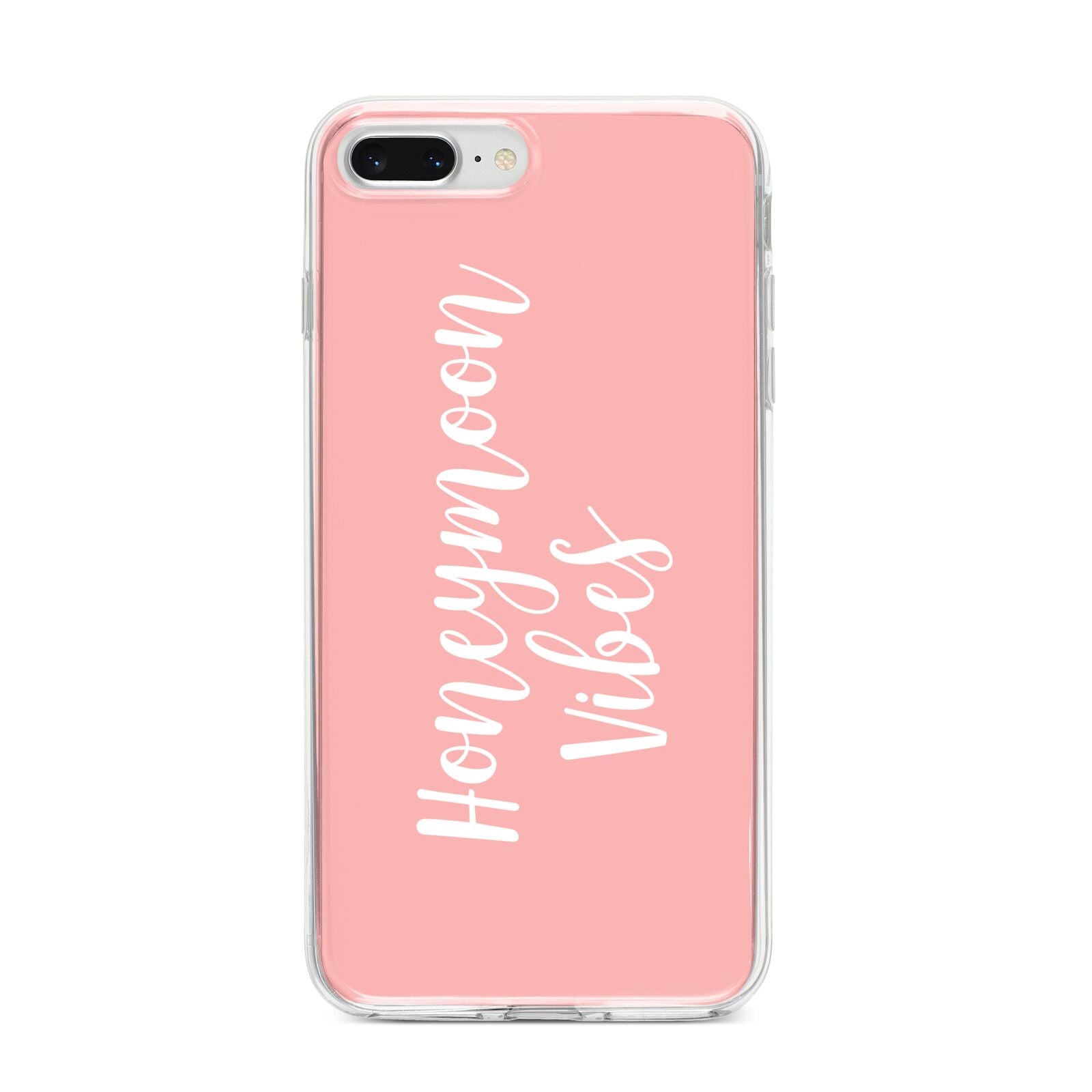 Honeymoon Vibes iPhone 8 Plus Bumper Case on Silver iPhone