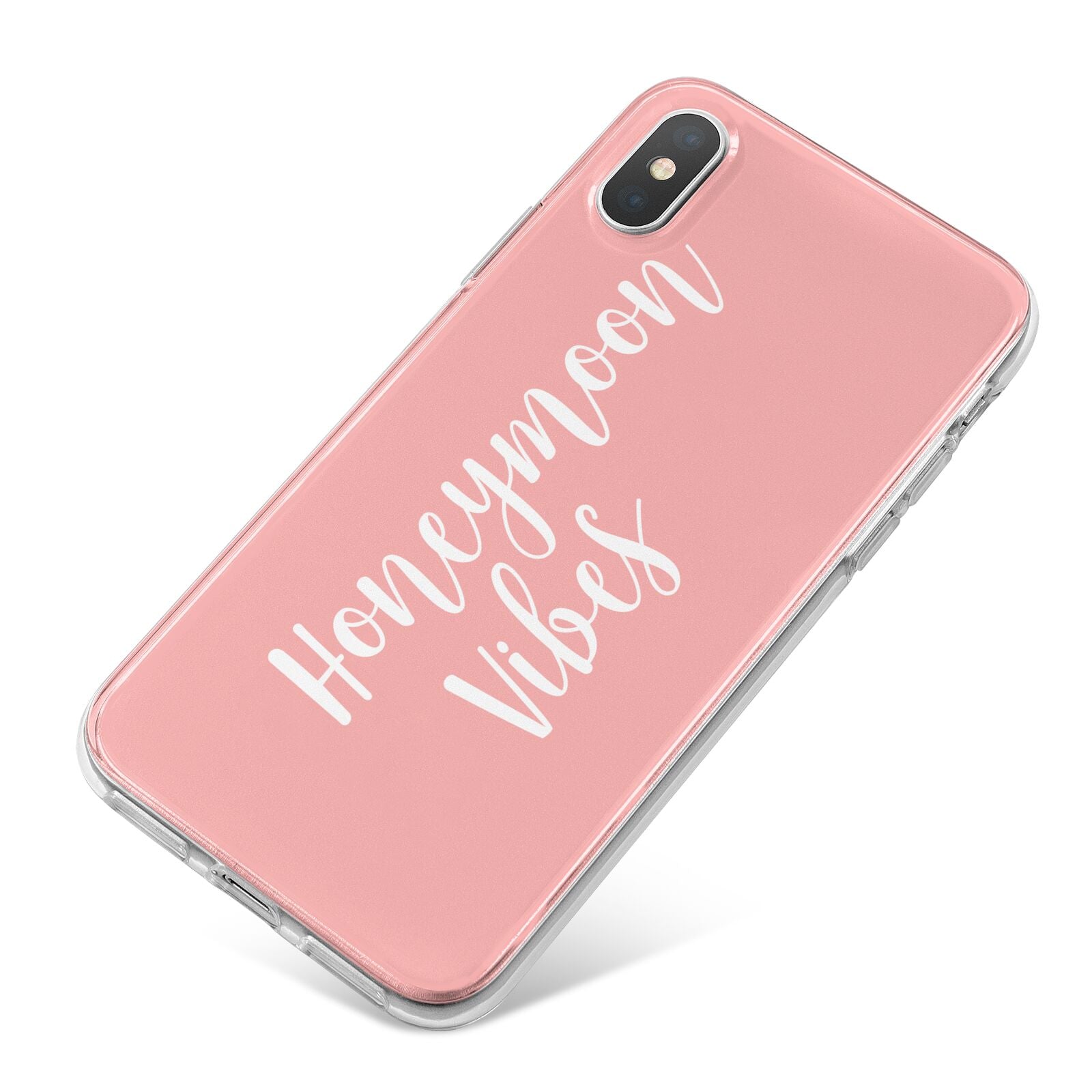 Honeymoon Vibes iPhone X Bumper Case on Silver iPhone