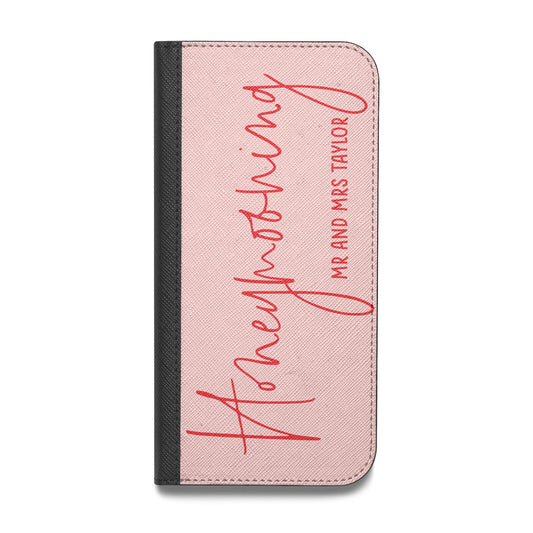 Honeymooning Vegan Leather Flip iPhone Case