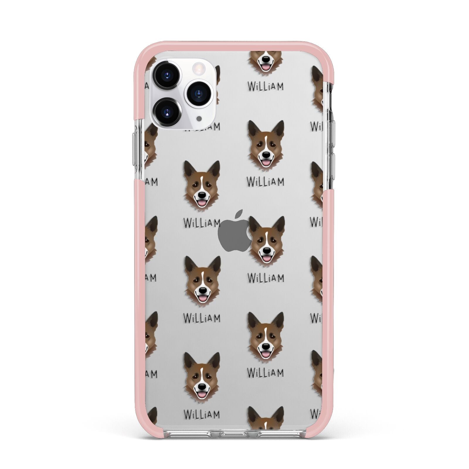 Horgi Icon with Name iPhone 11 Pro Max Impact Pink Edge Case