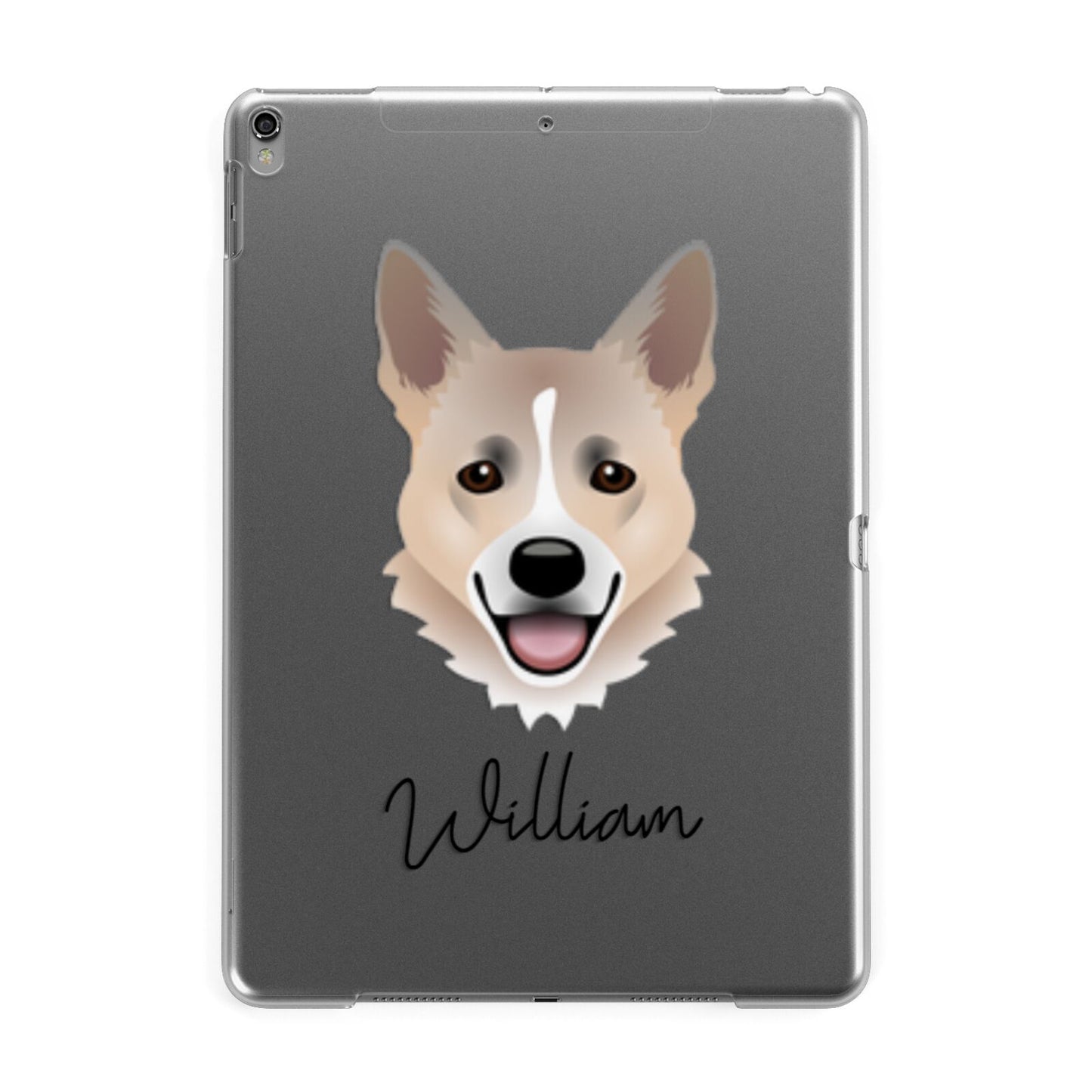 Horgi Personalised Apple iPad Grey Case