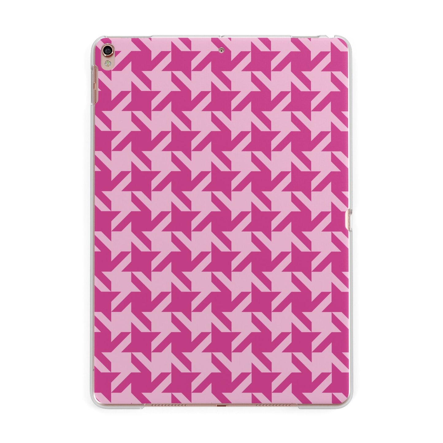 Houndstooth Apple iPad Rose Gold Case