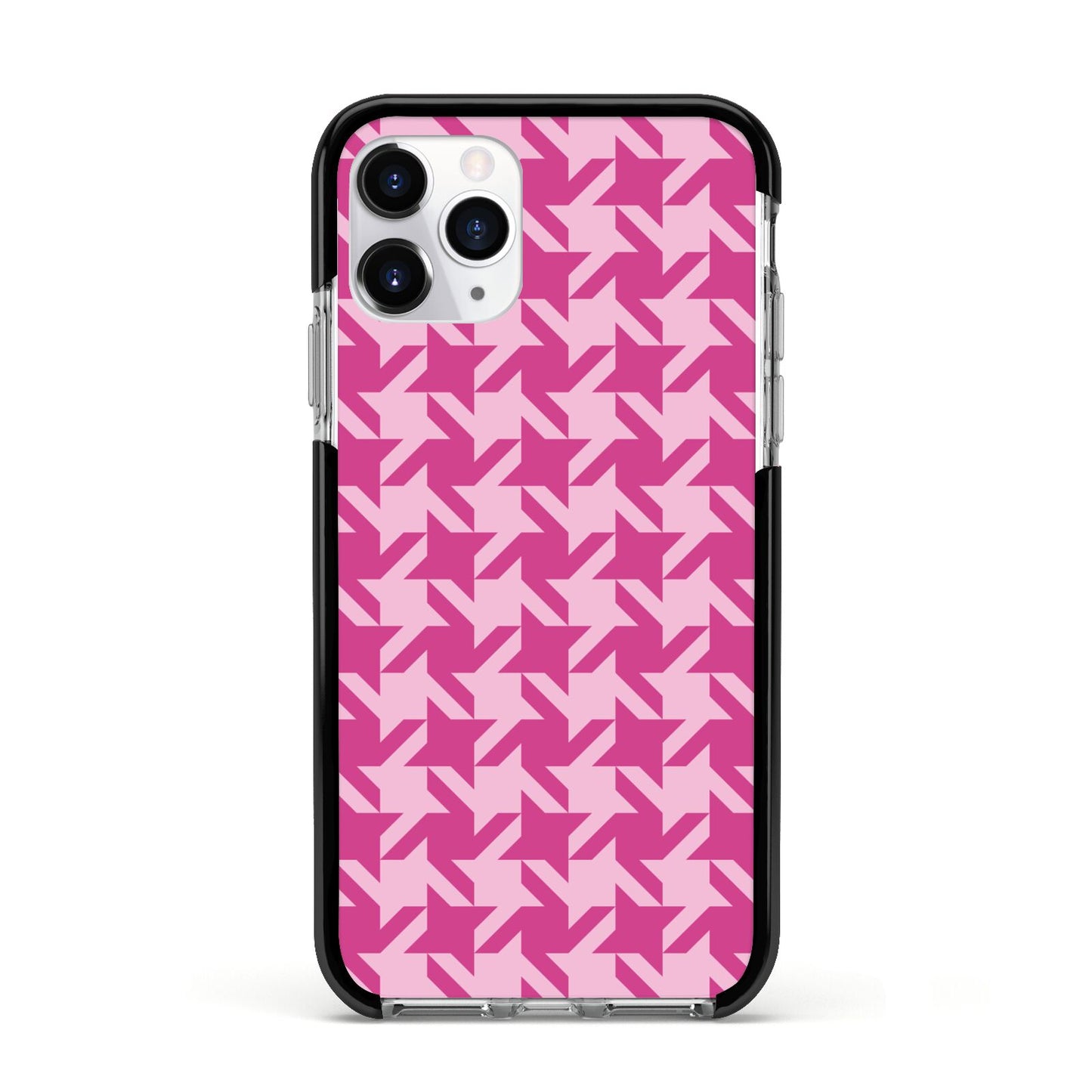 Houndstooth Apple iPhone 11 Pro in Silver with Black Impact Case