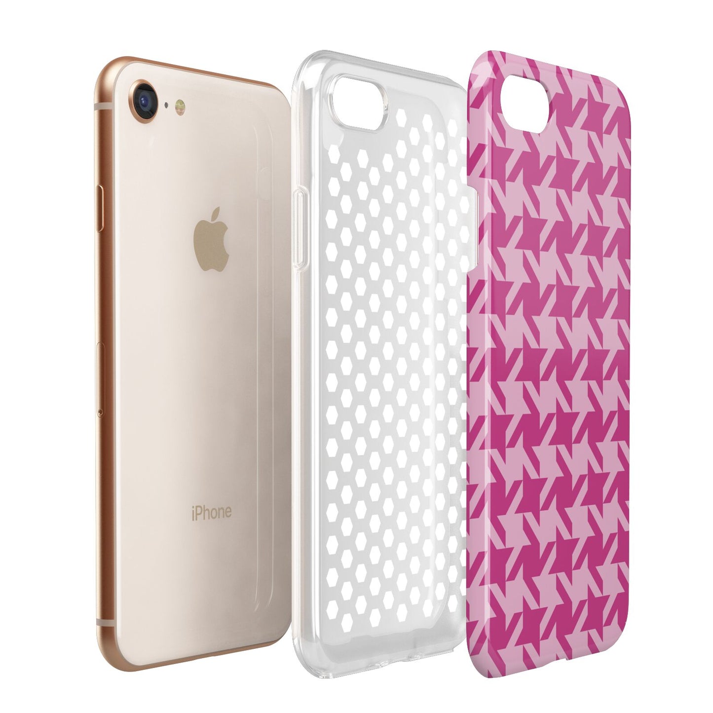 Houndstooth Apple iPhone 7 8 3D Tough Case Expanded View