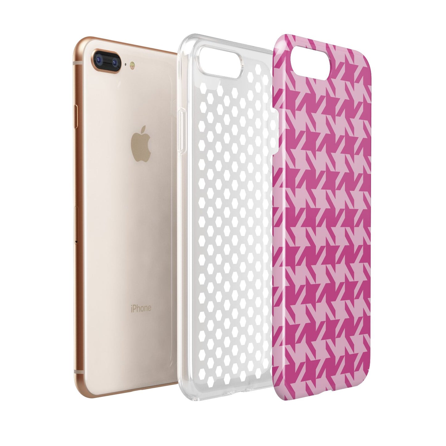 Houndstooth Apple iPhone 7 8 Plus 3D Tough Case Expanded View