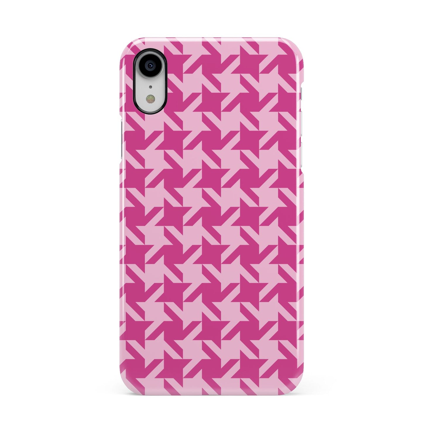 Houndstooth Apple iPhone XR White 3D Snap Case