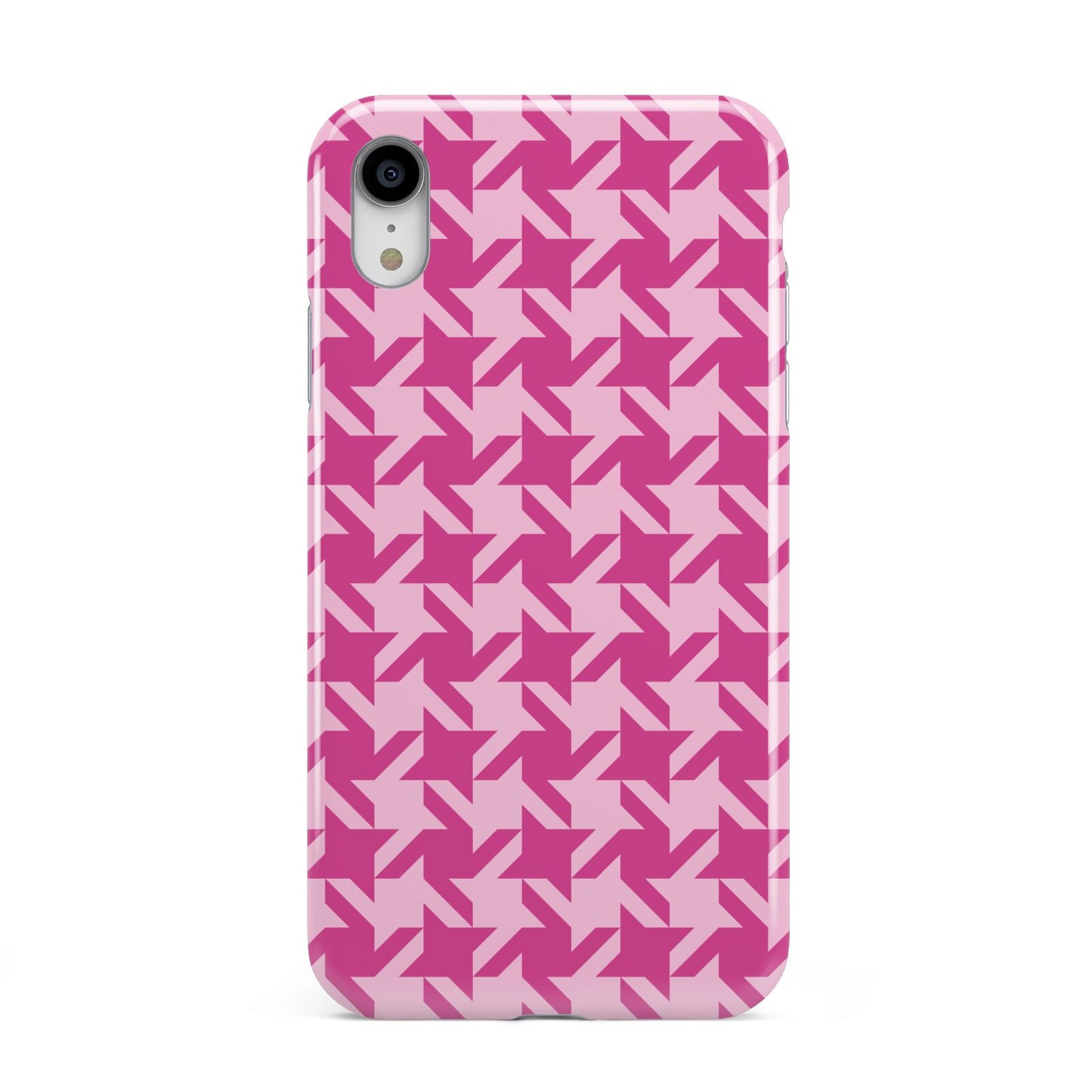 Houndstooth Apple iPhone XR White 3D Tough Case