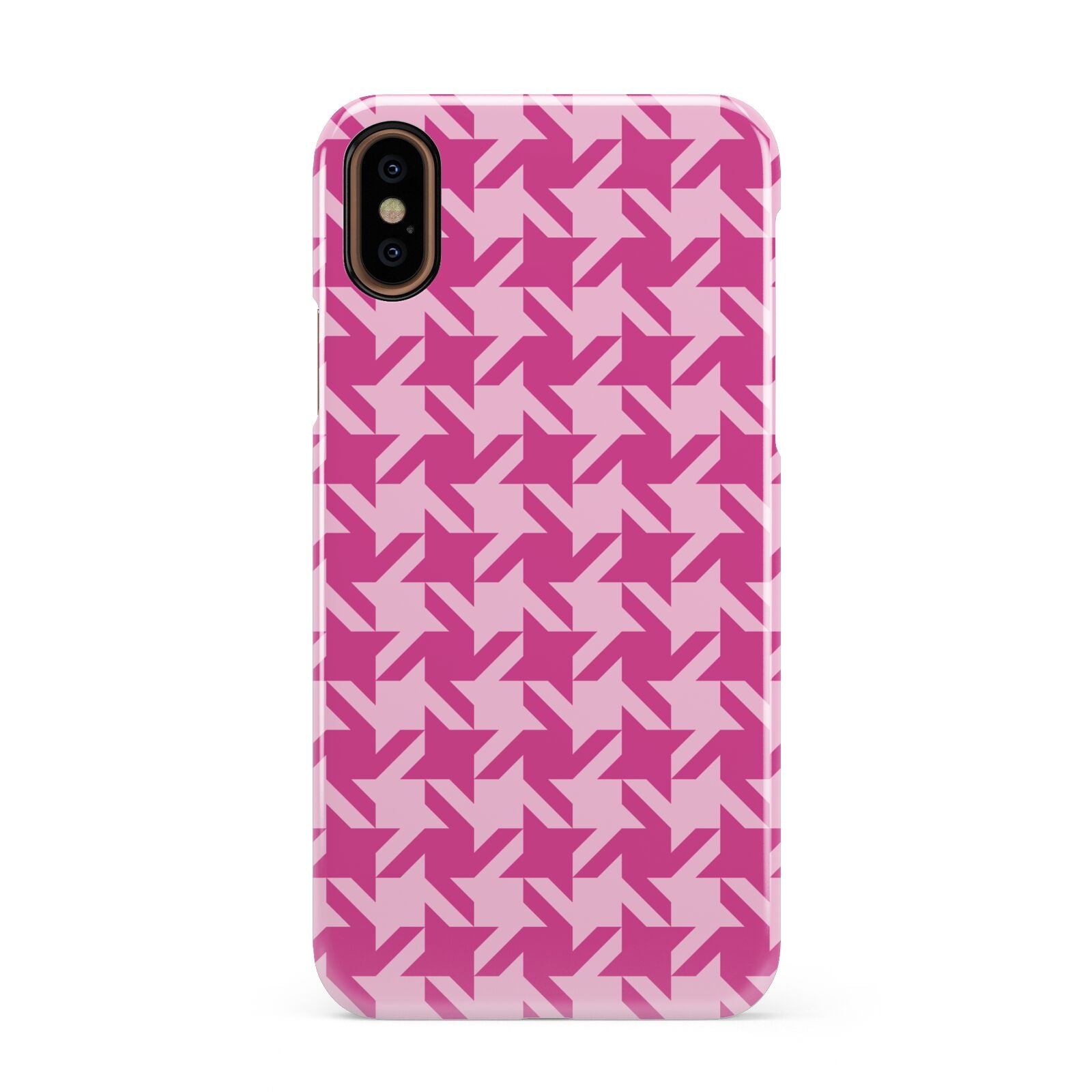 Houndstooth Apple iPhone XS 3D Snap Case